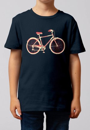 watapparel, RED BIKE UNISEX - T-shirt print - french navy