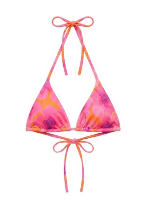 PULL&BEAR, FLORAL - BIKINI TOP - Bikini top - pink