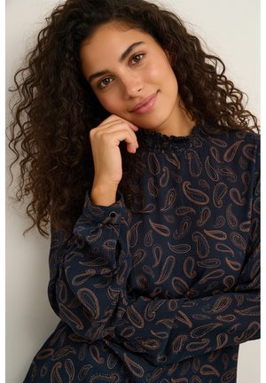 Kaffe KATINNA  - Blusa - dark blue toffee paisley print