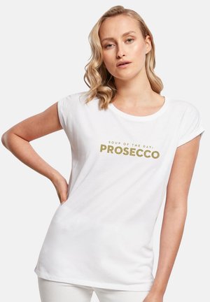 CLASSIC ROLL UP SOUPPRO - Print T-shirt - white