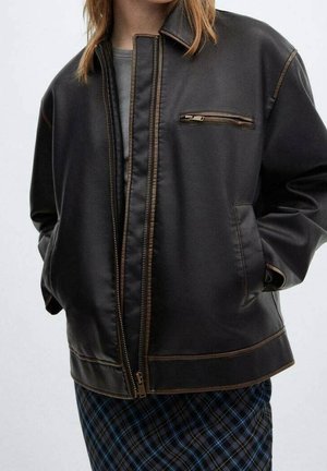 Mango, Veste en similicuir - brown