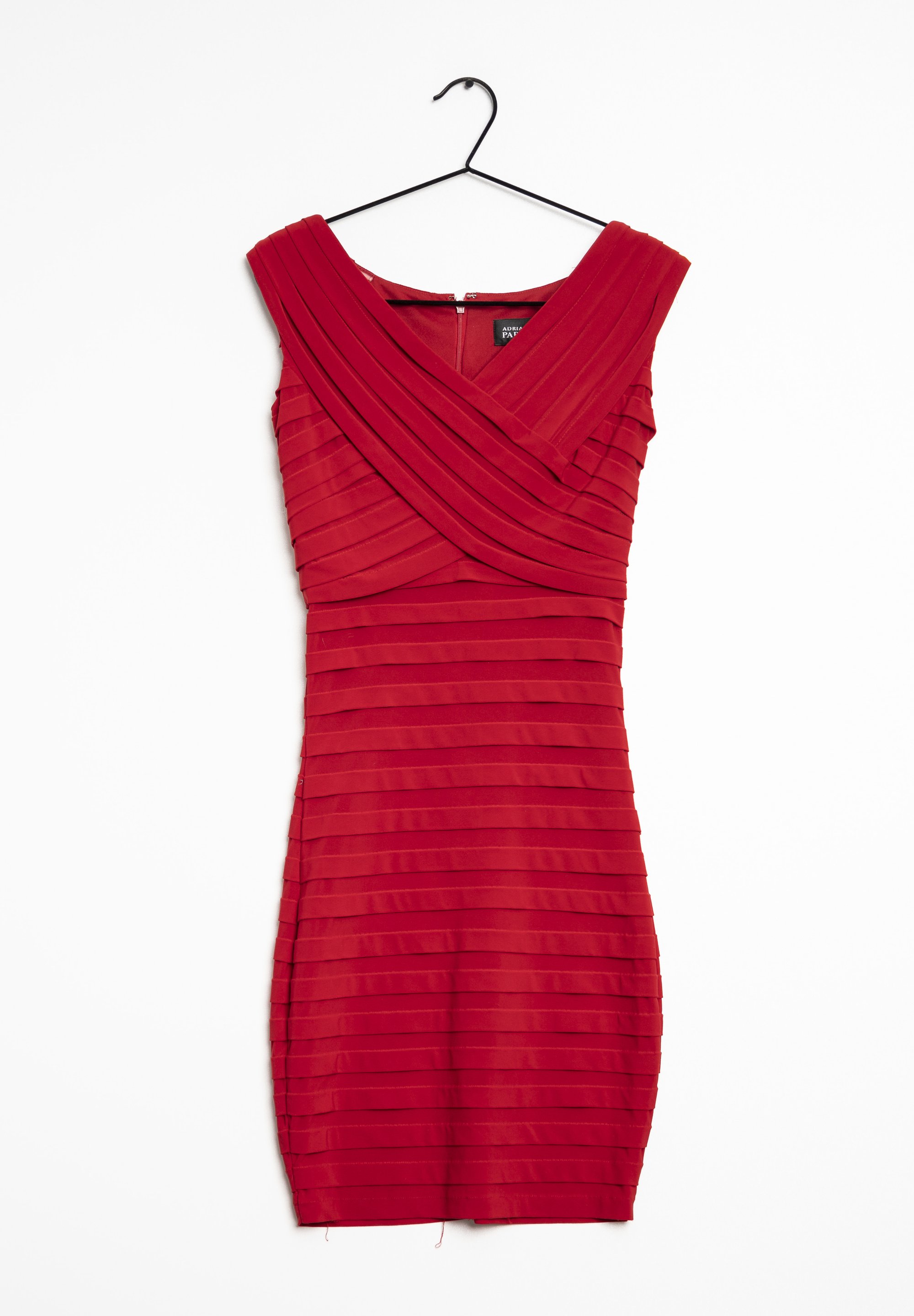 open lace back dress Red Sleeveless 3D Floral Beaded Cocktail Dress main image 0