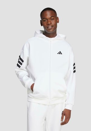 STRIPES HOODIES - Felpa con zip - white black