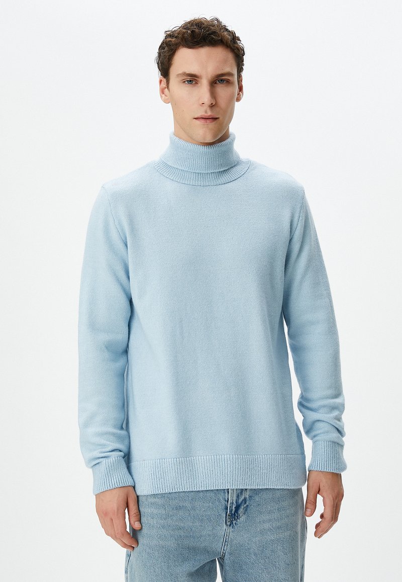 Inserch Cotton Blend Turtleneck Sweater Blue Mist 4708 main image 0