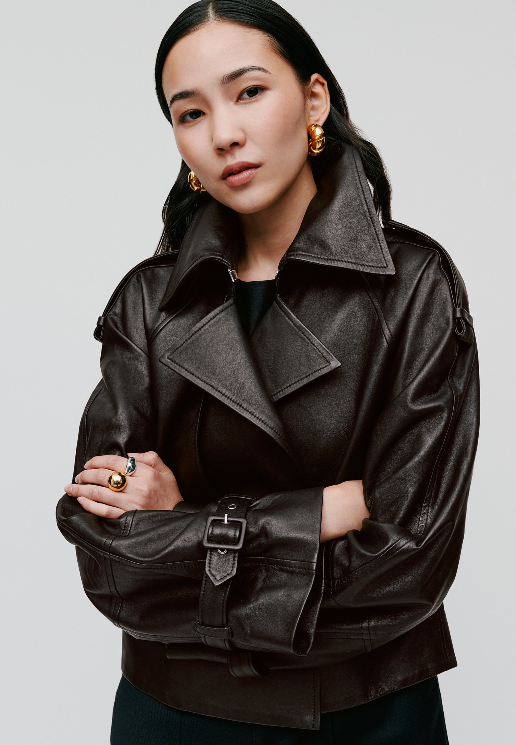 IVY OAK IOLUNA TRENCH - Leather jacket - schokolade/brown - Zalando.ie