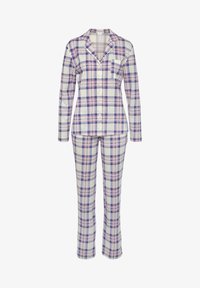 Non sélectionné, hellblau lila kariert