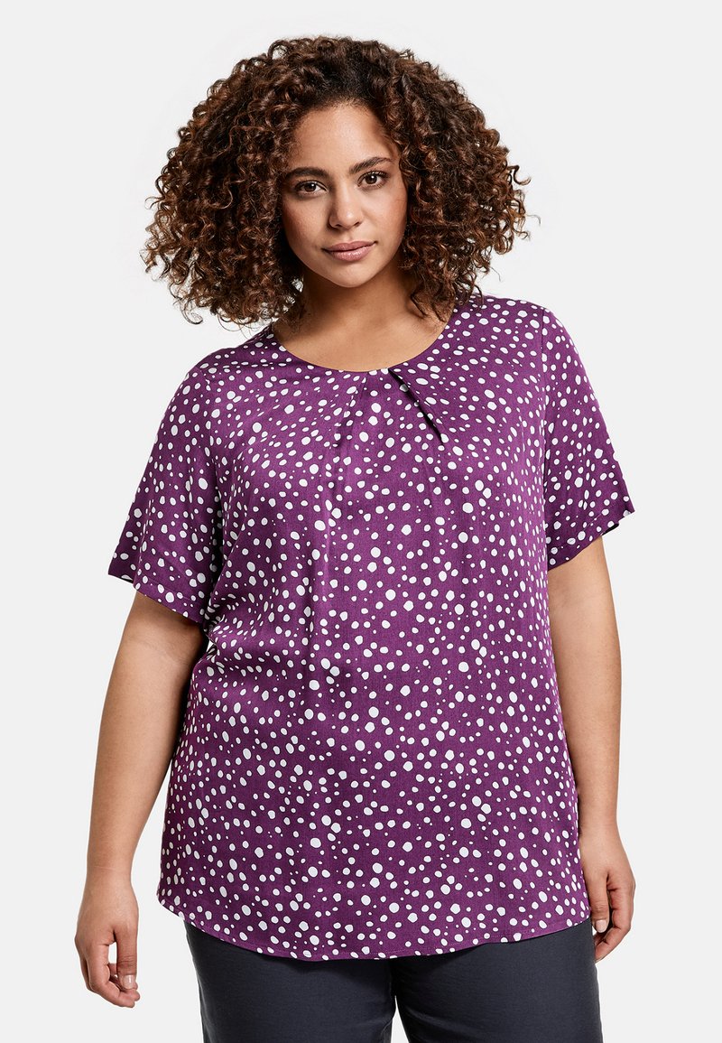 Samoon KURZARM Blouse dewberry gemustert/purple Zalando.ie