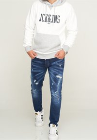 Jack & Jones Felpa con cappuccio - white