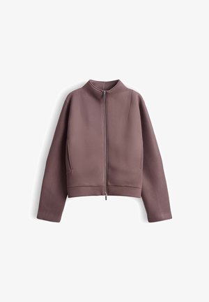 someday., RELAXED FIT STAND COLLAR - Sweater met rits - taupewood