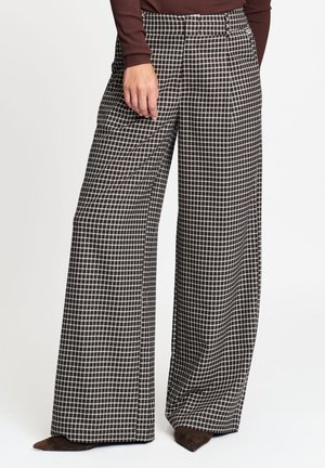 POM Amsterdam, PANTS - CHARLIE CHECK BROWN - Broek - brown