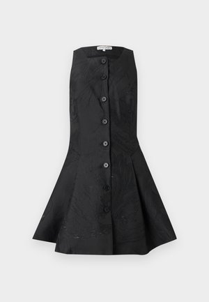 WOVEN BUTTON UP MINI DRESS - Rochie cocktail/Rochie petrecere - black