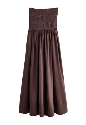 Next, REGULAR FIT - BANDEAU SHIRRED BODY MIDI DRESS  . - Vestido informal - chocolate brown