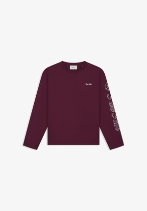 Pure Path, BOXY FIT CREWNECK LS T-SHIRTS - Longsleeve - wine red