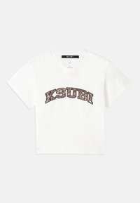 LEO SHRUNKEN TEE VINTAGE - Μπλουζάκι με στάμπα - white