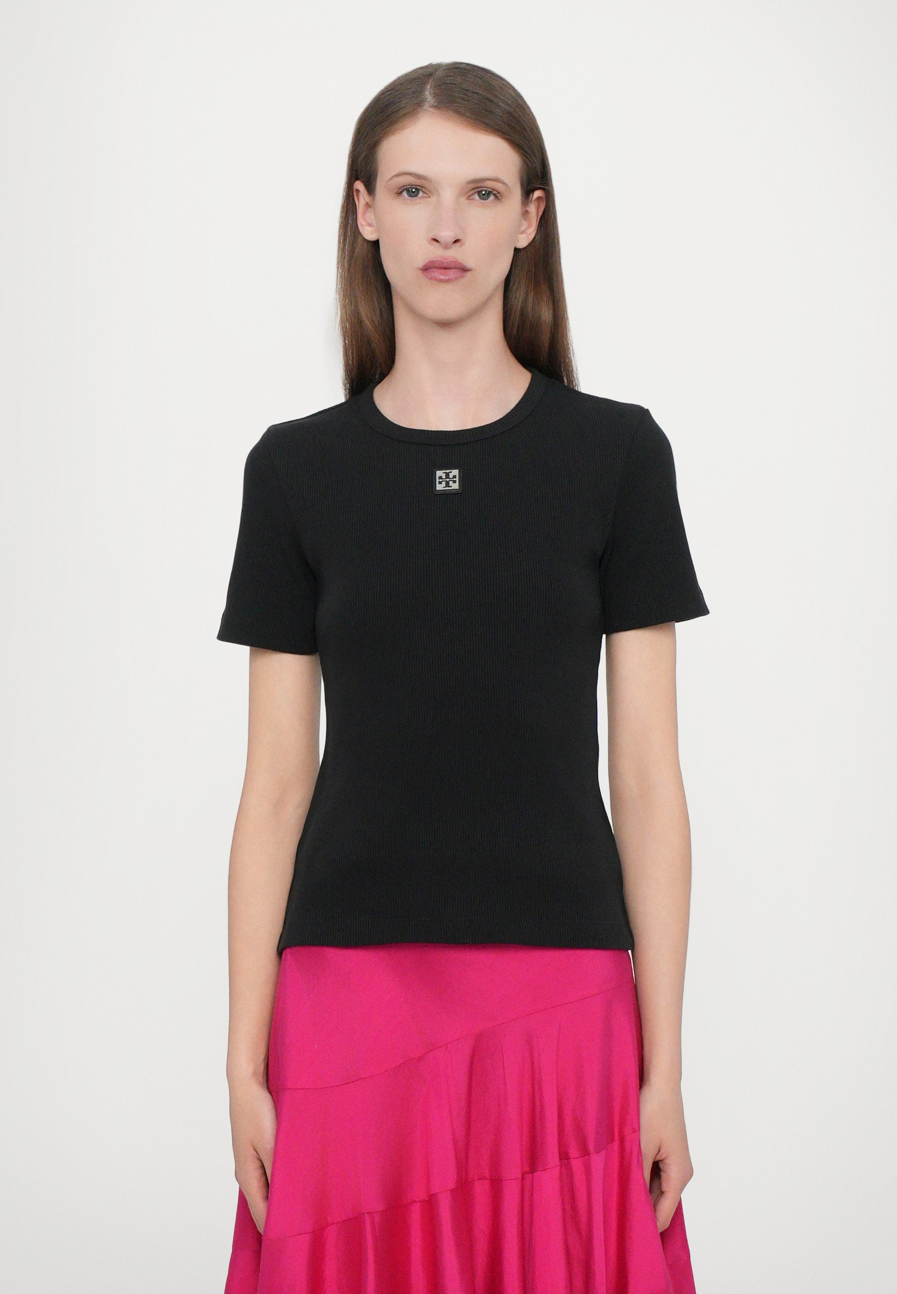 Tory Burch LOGO TEE - Basic T-shirt - black - Zalando.co.uk