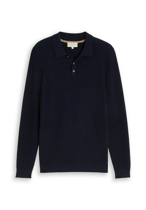 TOM TAILOR, STRUCTURED KNIT POLO - Poloshirt - sky captain blue
