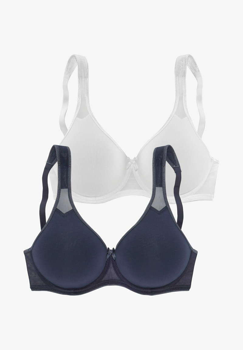 LASCANA T-Shirt BH - marine + weiß