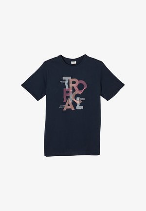 MIT TYPO PRINT - T-shirt con stampa - dark blue placed p