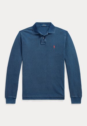 CUSTOM SLIM FIT INDIGO MESH POLO SHIRT - Πόλο - medium indigo