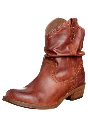Bottines de cowboy / motard - cognac