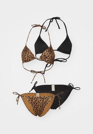 CARRUBO LIGHT PADDED TRIANGLE 2 PACK - Bikini - brown/black