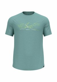 ODLO ASCENT RUN BIKE HIKE Sports T-shirt arctic melange/green