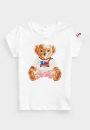 POLO BEAR COTTON JERSEY T-SHIRT - T-shirts med print - white