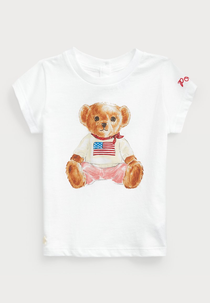 Polo Ralph Lauren POLO BEAR COTTON JERSEY TEE - Potiskana majica - white
