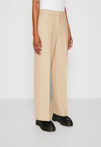 YAS - LIKKA WIDE PANTS - Bikses - beige Miniatūras attēls 1