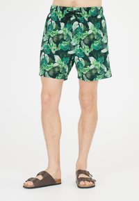 Cruz TOBY - Short de bain - print green leaf