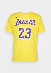 Nike Performance NBA LEBRON JAMES LOS ANGELES LAKERS NAME AND NUMBER TEE -  Camiseta deportiva - white/james lebron/blanco 