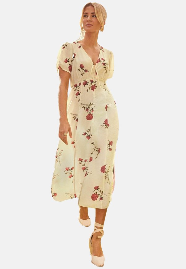 REGULAR FIT - MILLIE MACKINTOSH V-NECK BUTTON THROUGH - Blusenkleid