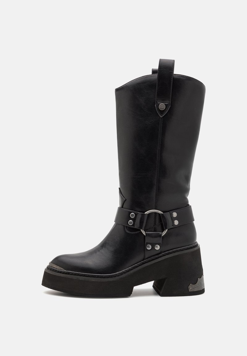 Buffalo BULL HI - Čižmy na platforme - black