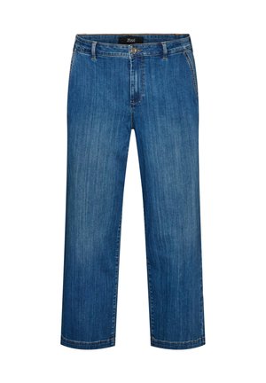 Zizzi, MYRA JEANS IN WEITER PASSFORM MIT HOHER TAILLE - Straight leg jeans - blau