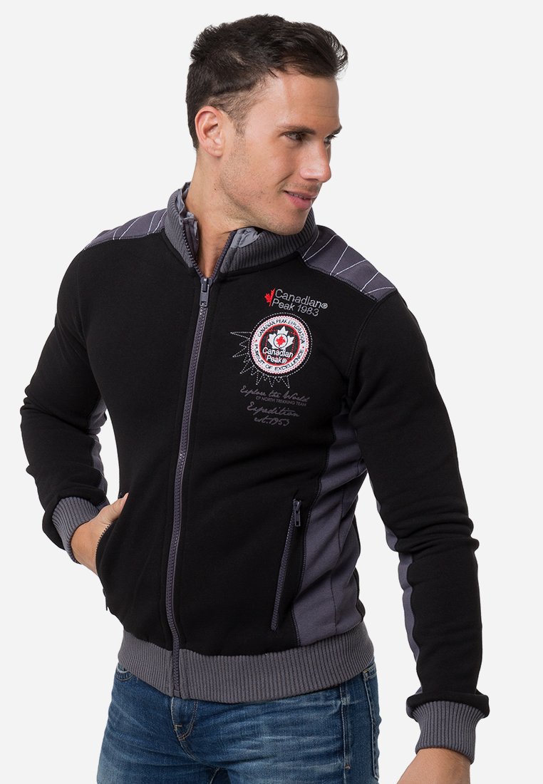 Canadian Peak Sudadera con cremallera - black/negro - Zalando.es