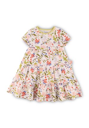 Jersey dress - weiß rosa grün