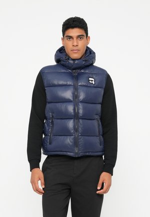 HOODED VEST - Vest - midnight blue
