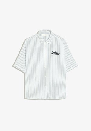 Bershka, STRIPED SHORT SLEEVE PRINT - SHIRT - Overhemd - white