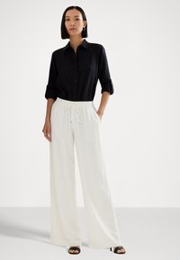 Lauren Ralph Lauren TISSUE LINEN SHIRT - Button-down blouse - black