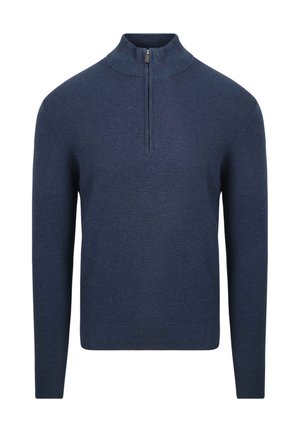 HALF ZIP STRUCTURE - Jumper - blue dark blue