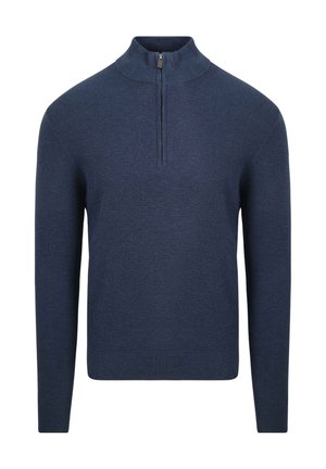 HALF ZIP STRUCTURE - Strickpullover - blue dark blue