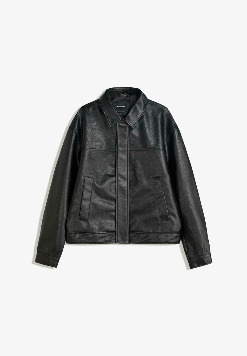 Bershka Veste en similicuir black/noir - Main Image