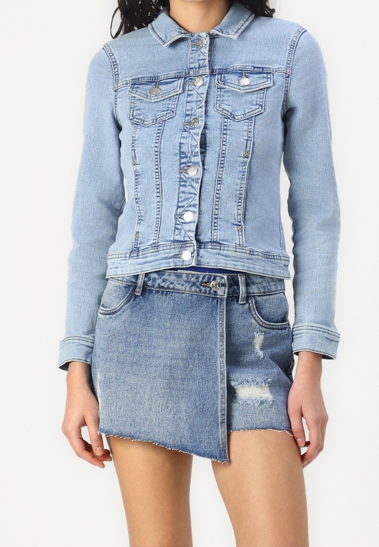 ONLY Veste en jean light-blue denim/denim bleu gris (Seconde