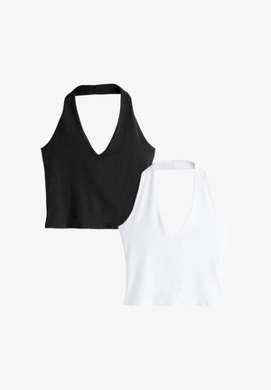 Next, HALTER NECK 2 PACK - Top - black white