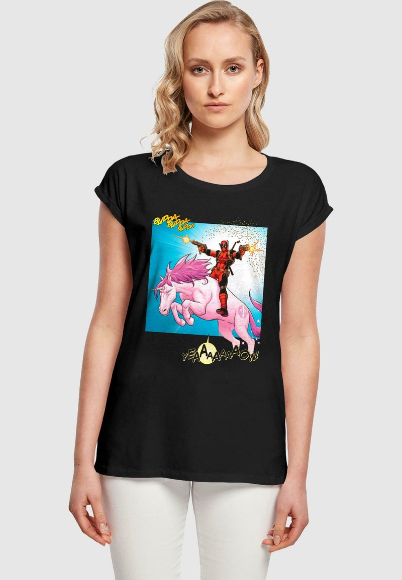 ABSOLUTE CULT DEADPOOL - UNICORN BATTLE  - T-shirts med print - black