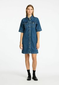 Selected Femme Dongerikjole - medium blue denim