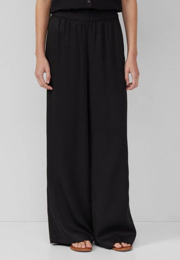 TWILL MET STEEKZAKKEN EN WIJDE  - Stoffhose - schwarz