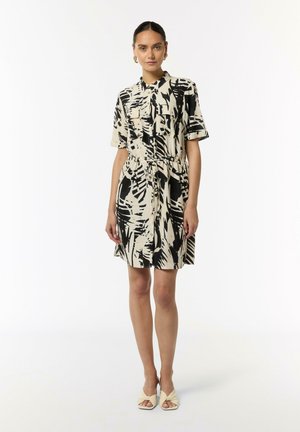 MIT KNOPFLEISTE - Shirt dress - schwarz