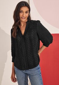 Love & Roses 3/4 SLEEVE REGULAR FIT - Blúzka so zapínaním na gombíky - black