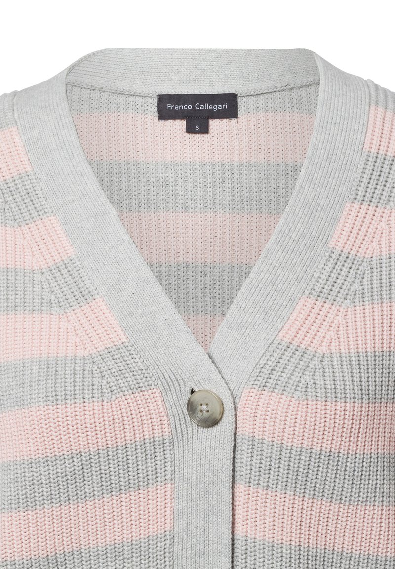 Franco Callegari Strickjacke hellgrau rosa/grau Zalando